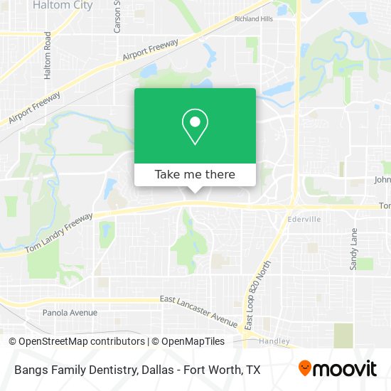 Bangs Family Dentistry map