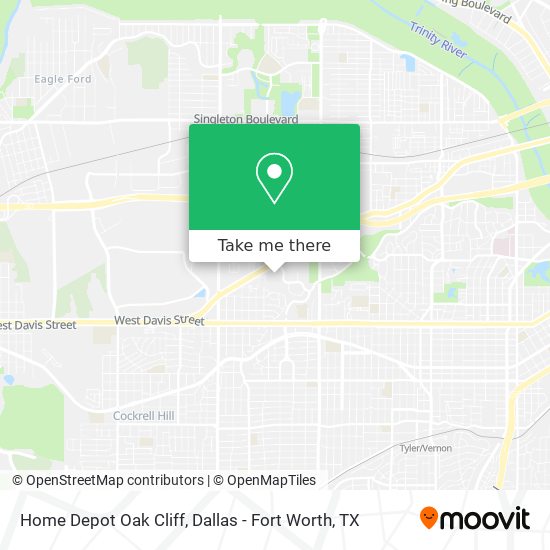 Home Depot Oak Cliff map