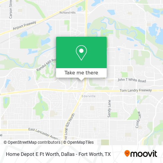 Home Depot E Ft Worth map