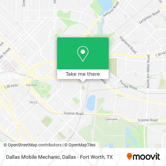 Mapa de Dallas Mobile Mechanic