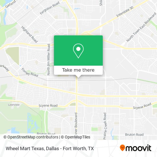 Wheel Mart Texas map