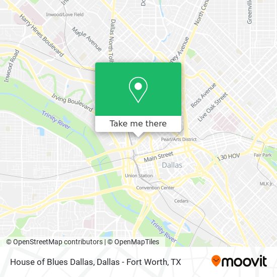House of Blues Dallas map
