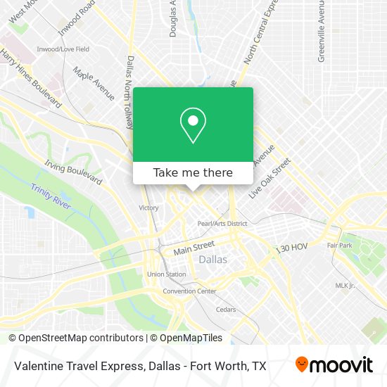 Valentine Travel Express map