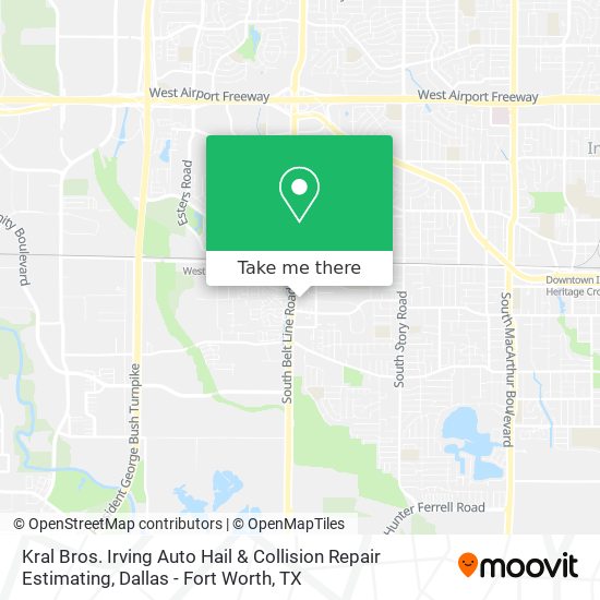 Kral Bros. Irving Auto Hail & Collision Repair Estimating map