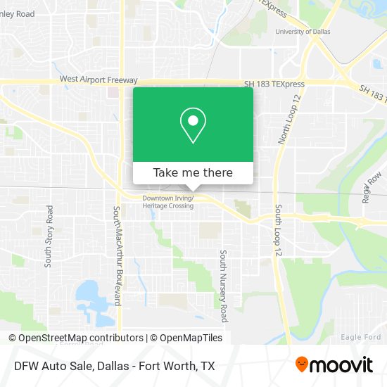 DFW Auto Sale map