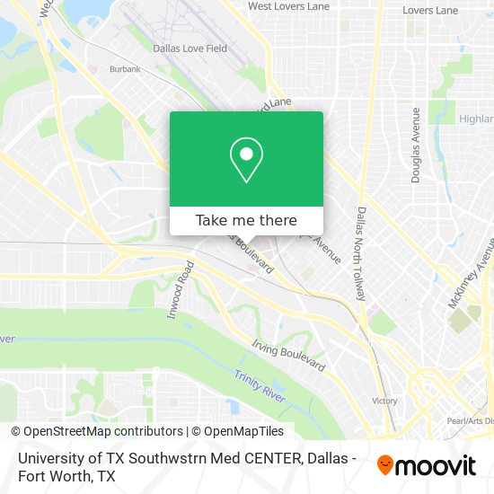 University of TX Southwstrn Med CENTER map