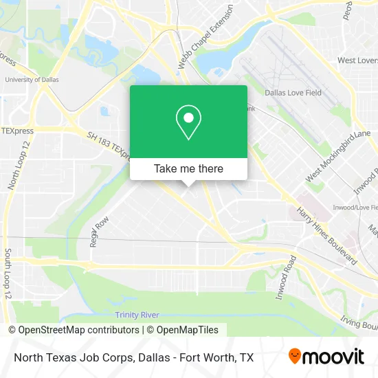 North Texas Job Corps map