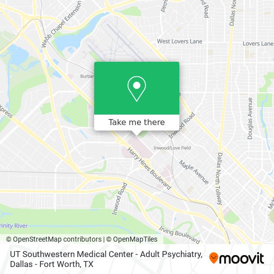 UT Southwestern Medical Center - Adult Psychiatry map