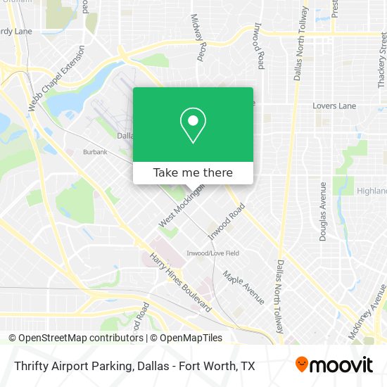 Thrifty Airport Parking map