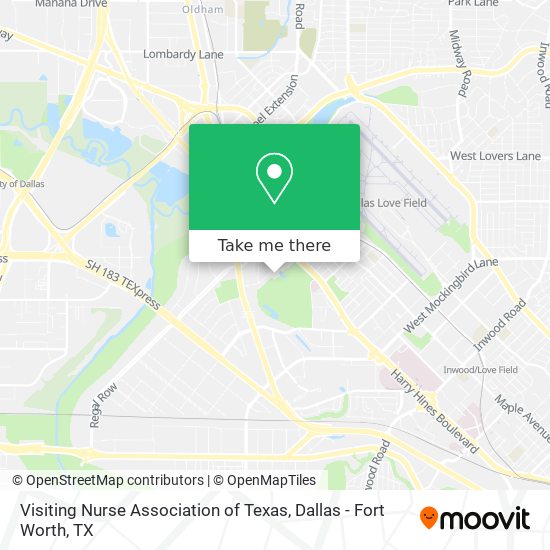 Visiting Nurse Association of Texas map