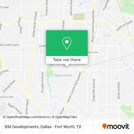 BM Developments map