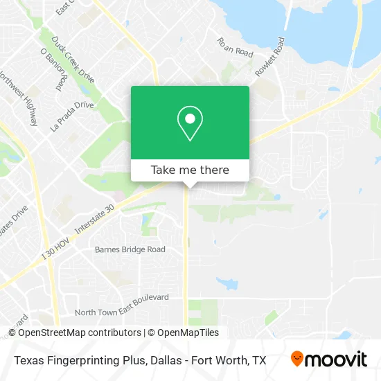Mapa de Texas Fingerprinting Plus