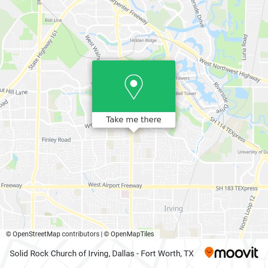 Solid Rock Church of Irving map
