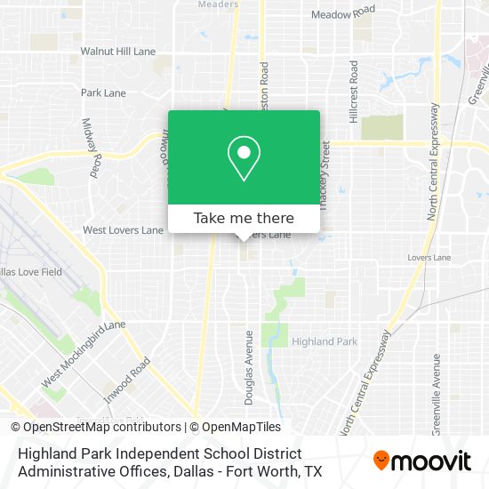 Mapa de Highland Park Independent School District Administrative Offices