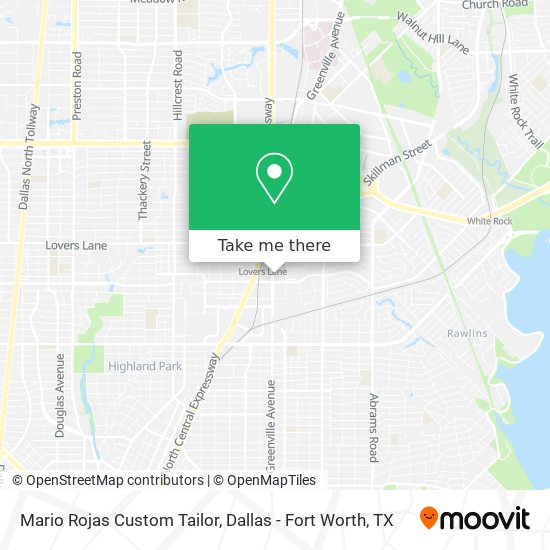 Mario Rojas Custom Tailor map