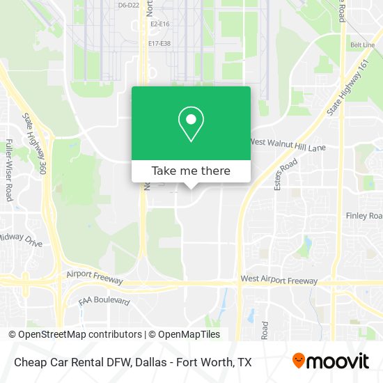 Mapa de Cheap Car Rental DFW