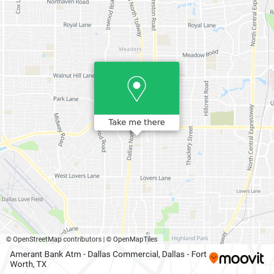 Amerant Bank Atm - Dallas Commercial map