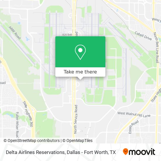 Mapa de Delta Airlines Reservations