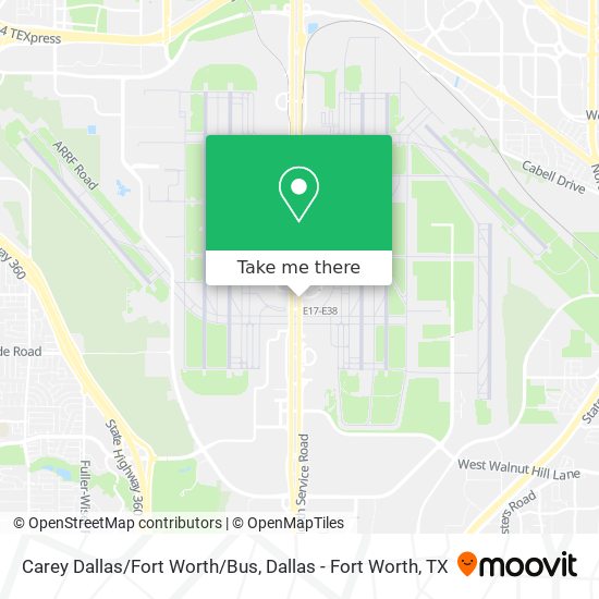 Carey Dallas/Fort Worth/Bus map