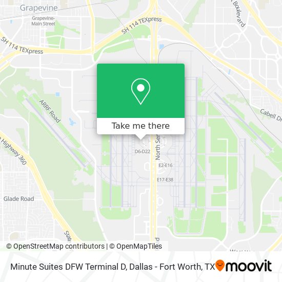 Mapa de Minute Suites DFW Terminal D