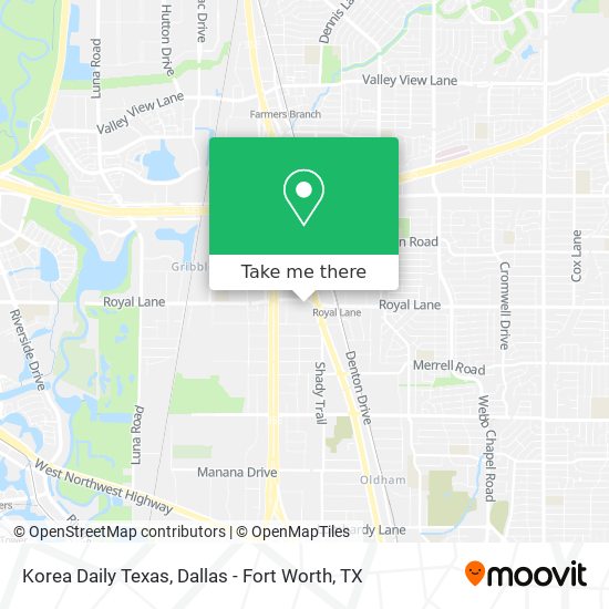 Mapa de Korea Daily Texas