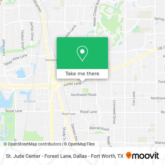 St. Jude Center - Forest Lane map