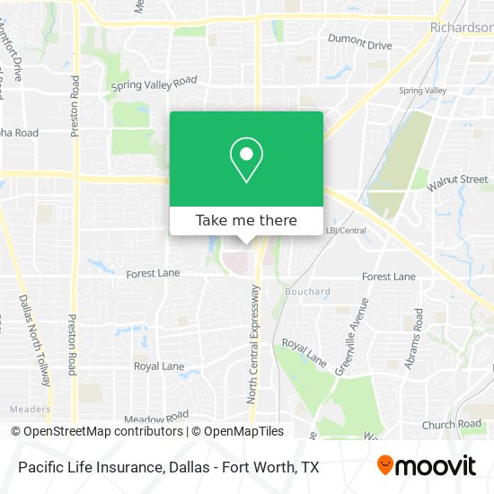 Pacific Life Insurance map