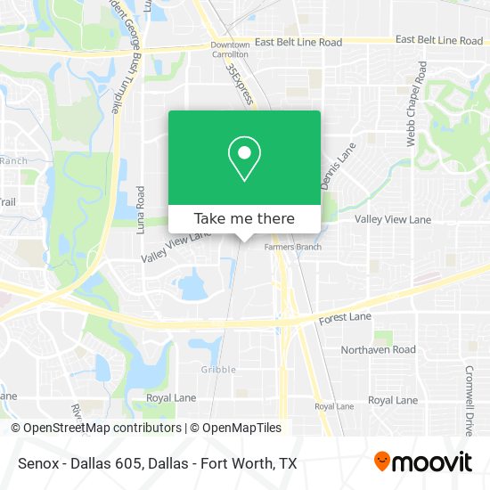 Senox - Dallas 605 map