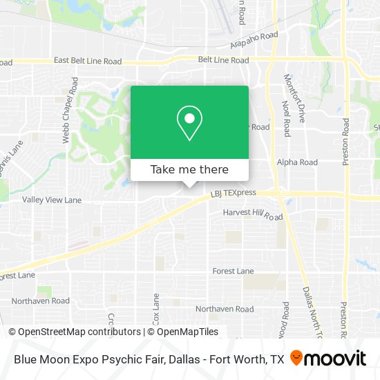 Mapa de Blue Moon Expo Psychic Fair