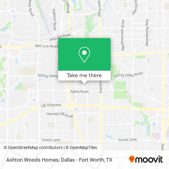 Mapa de Ashton Woods Homes