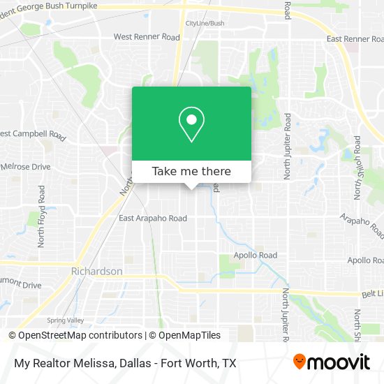 My Realtor Melissa map