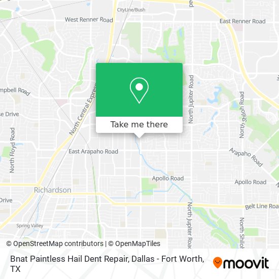 Mapa de Bnat Paintless Hail Dent Repair