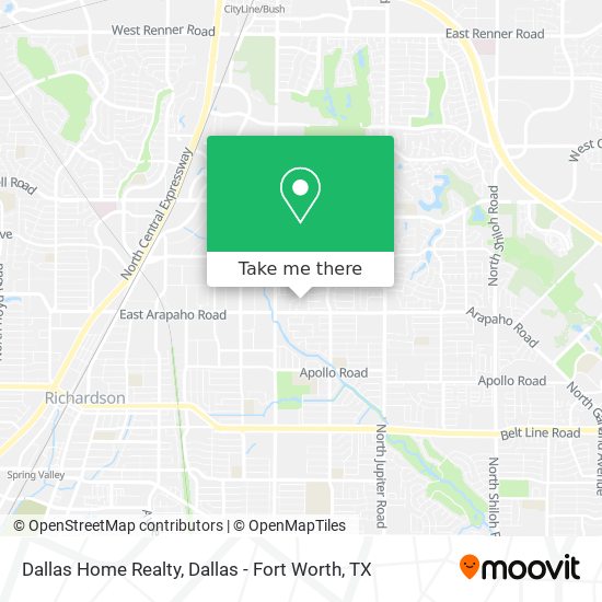 Dallas Home Realty map