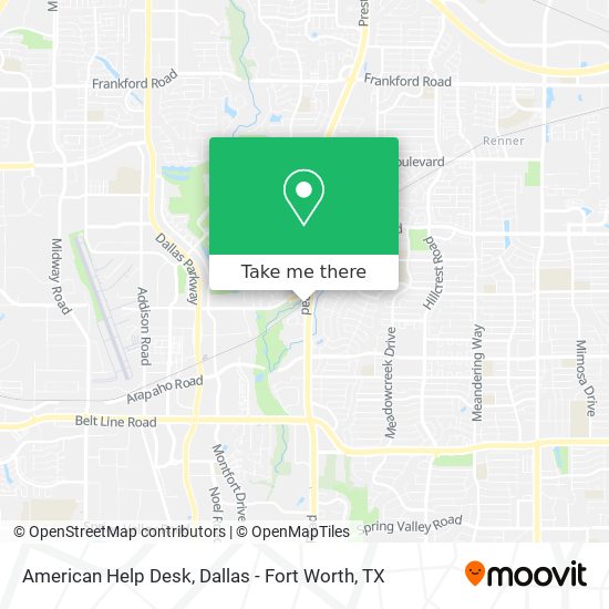 American Help Desk map
