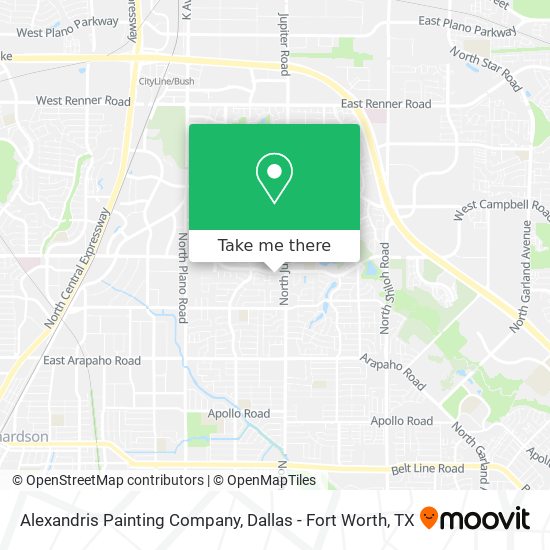 Mapa de Alexandris Painting Company