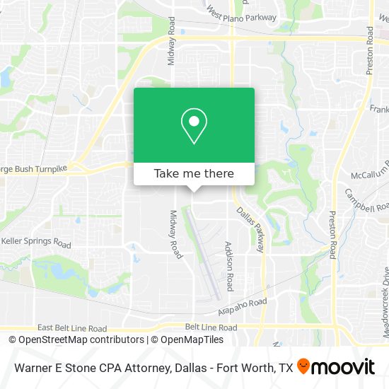 Warner E Stone CPA Attorney map