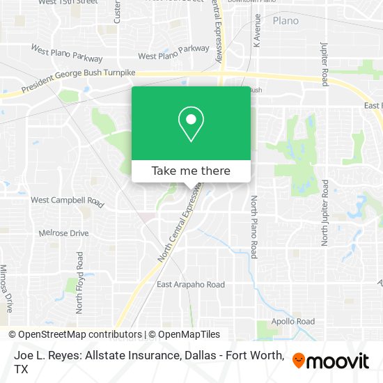 Mapa de Joe L. Reyes: Allstate Insurance