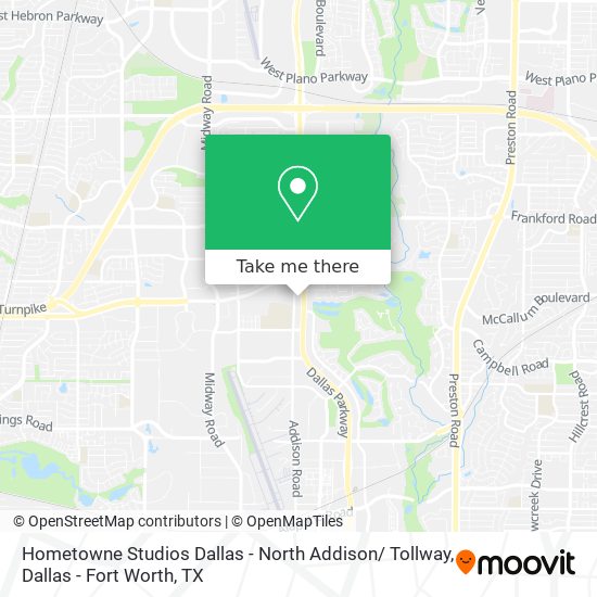 Mapa de Hometowne Studios Dallas - North Addison/ Tollway