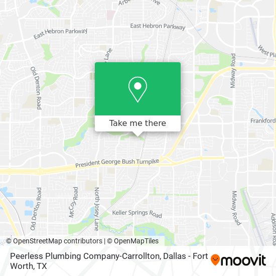 Mapa de Peerless Plumbing Company-Carrollton