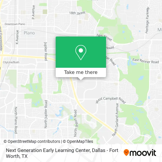 Next Generation Early Learning Center map