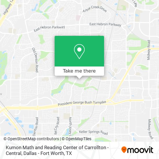 Kumon Math and Reading Center of Carrollton - Central map