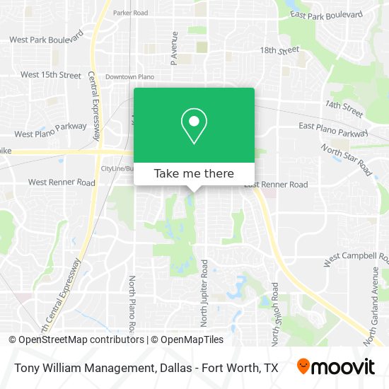 Tony William Management map