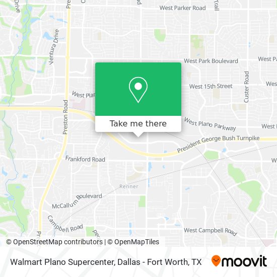 Walmart Plano Supercenter map