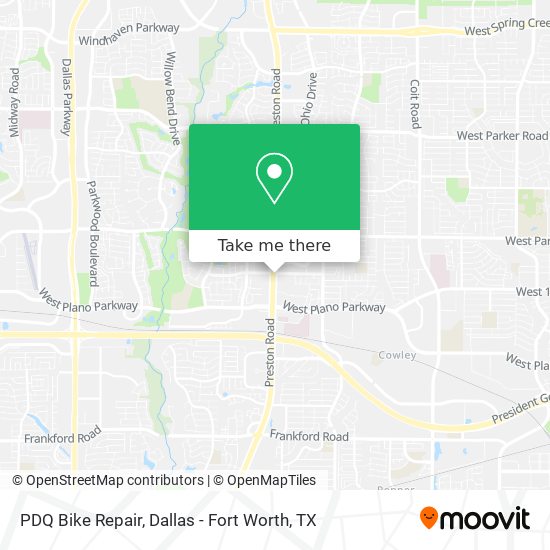 PDQ Bike Repair map