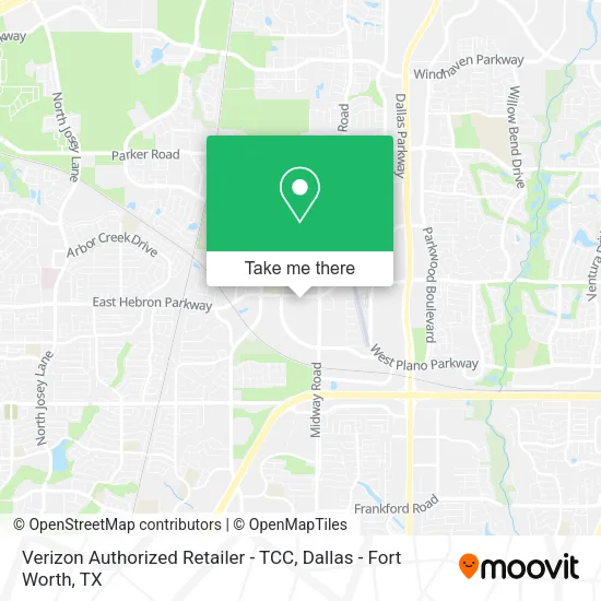 Verizon Authorized Retailer - TCC map