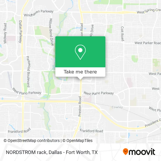 Mapa de NORDSTROM rack