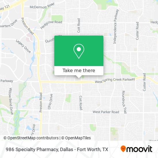 986 Specialty Pharmacy map