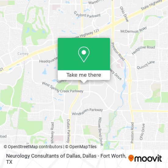 Neurology Consultants of Dallas map