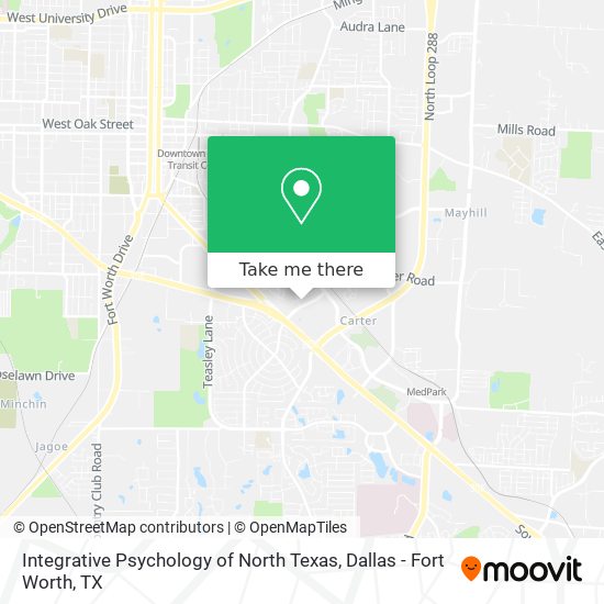 Integrative Psychology of North Texas map