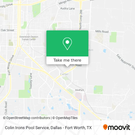 Colin Irons Pool Service map